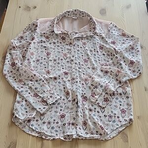 NWOT TWIK By Simons Floral Sheer Blouse S-M